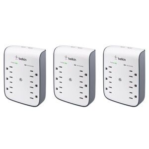 BELKIN SurgePlus USB Wall Mount Surge Protector (set of X3)